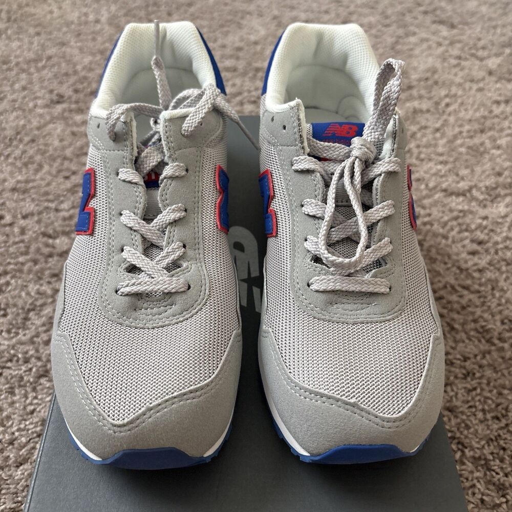 New Balance 515 Lace Up Running Shoes Unisex Kids US 7 Grey Blue GC515KG New
